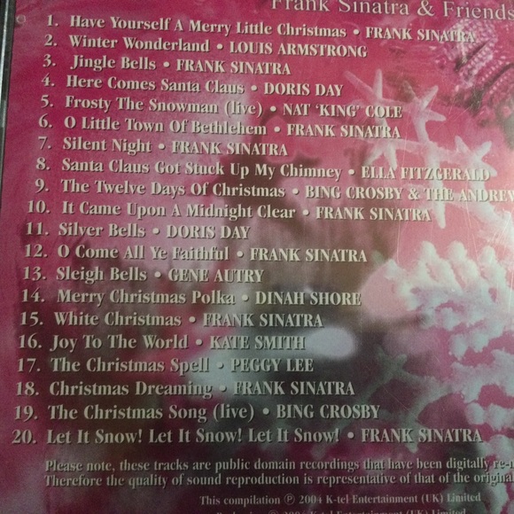 Have Yourself a Merry Little Christmas New CD Frank Sinatra  & Friends K-Tel - Picture 3 of 3
